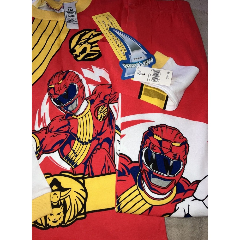Boxeroos Power Rangers Wild Force 2 Piece Pajama Set 2002 Red Ranger Lion NWT